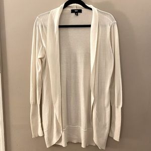 White Long Sleeve Sweater Jacket